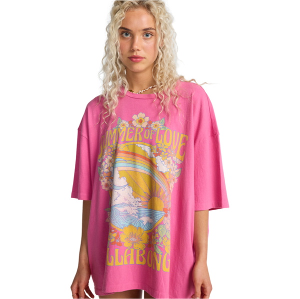 2026 Billabong Womens Summer Of Love Tee EBJZT00592 - Guava